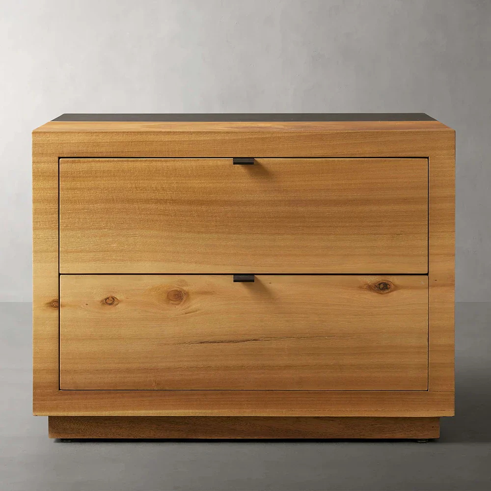 Doppelschublade moderne Nachttischschrank