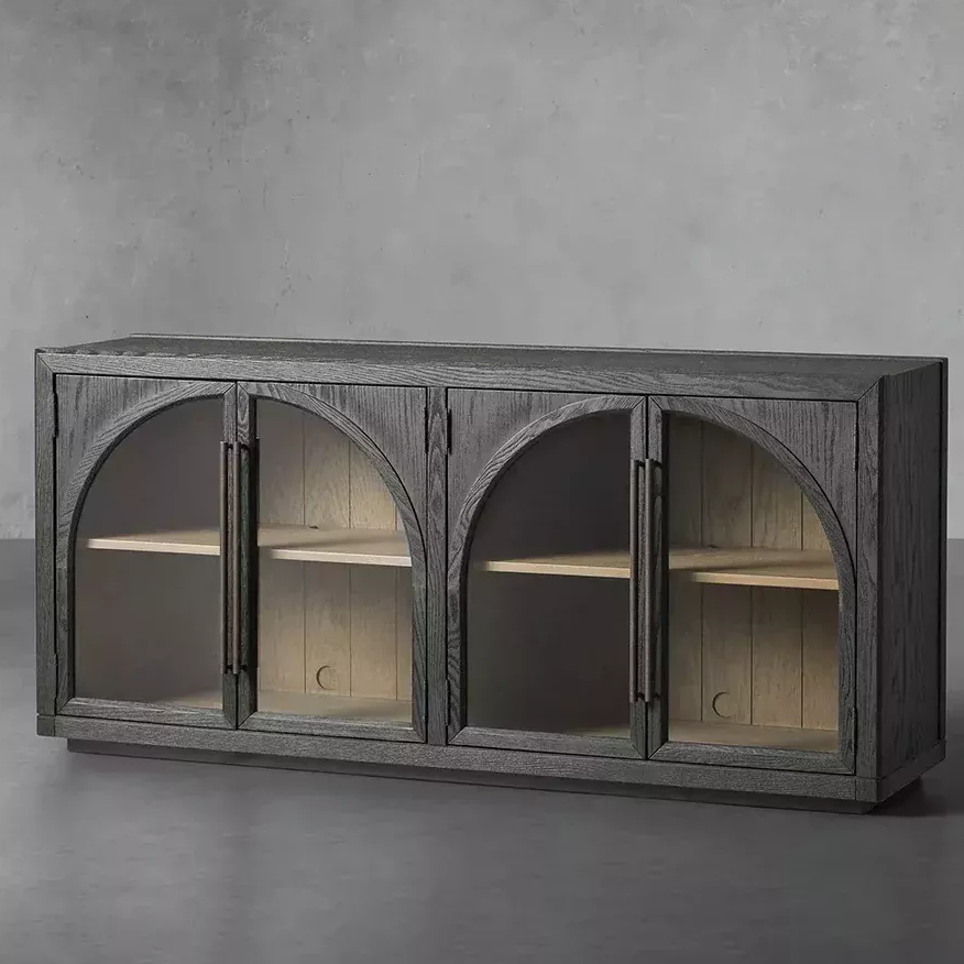 Schwarzer Eichen -Sideboard: Ein Paragon von höchster Qualität und räumliche Ästhetik