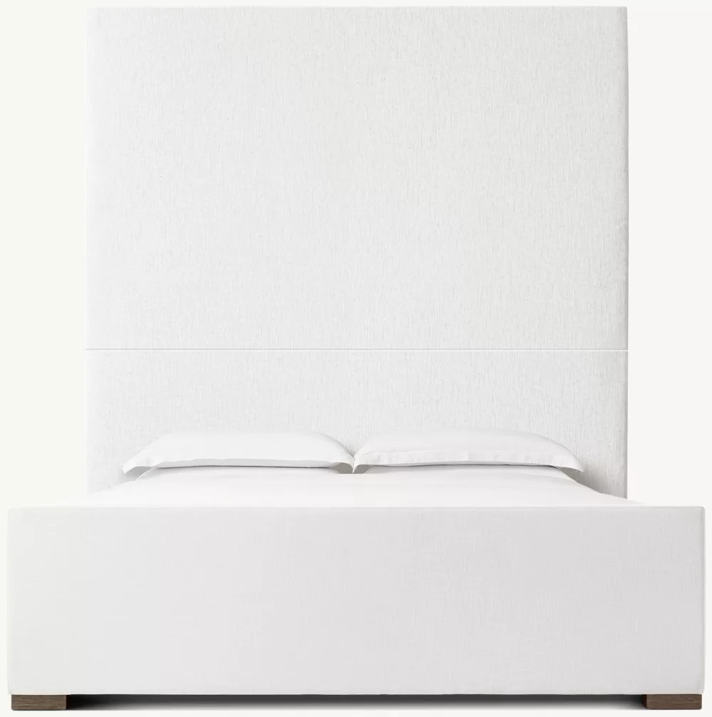 Stofftafelplattformbett mit Fußbrett