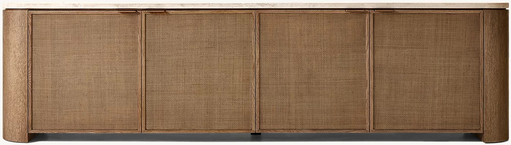 Gewebte 4-Türer-Medienkonsole