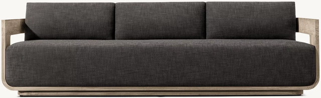 Handgefertigtes Dreisitzer-Außensofa aus Teakholz