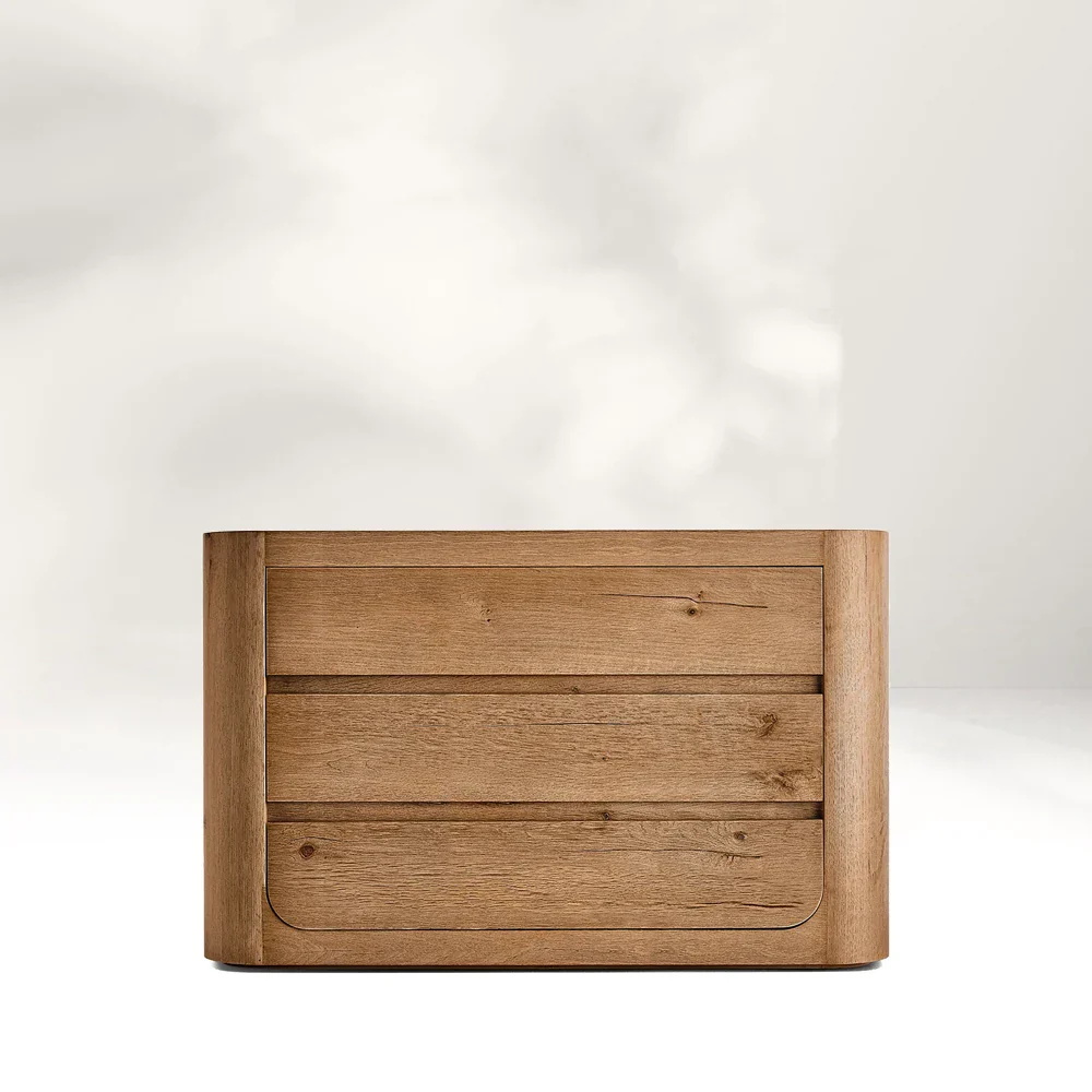 Drei - Schublade Holzspeicherschrank