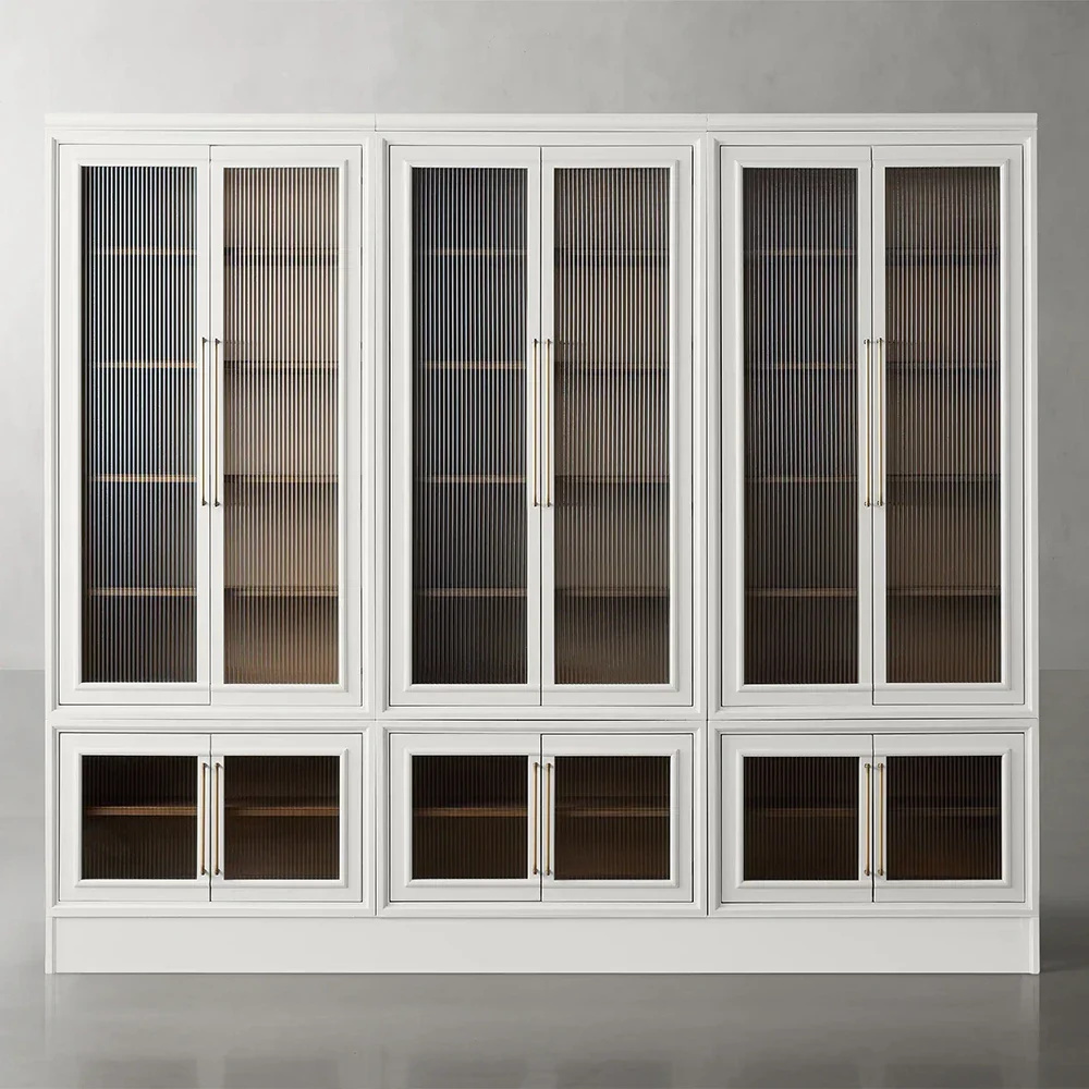 Moderne minimalistische Doppel - Glas - Türstaderschrank