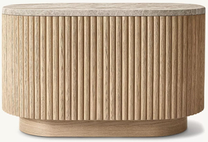 Steinrechte -Rechteck -Beistelltisch