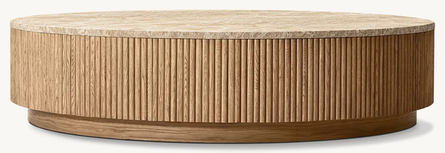 Steinkoper runder Couchtisch