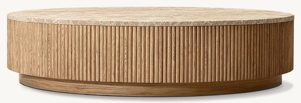 Steinkoper runder Couchtisch