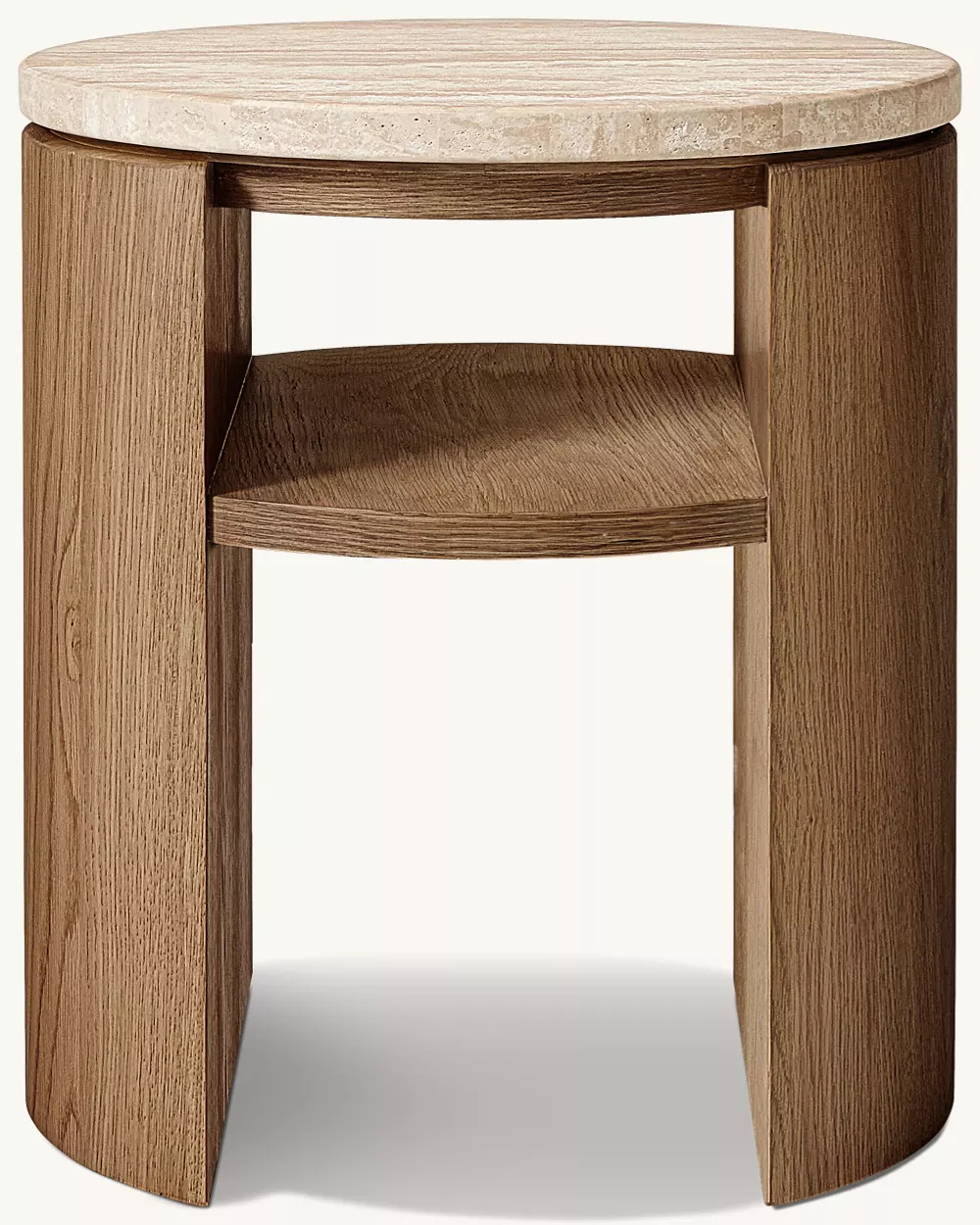 Maser Holz runder Beistelltisch