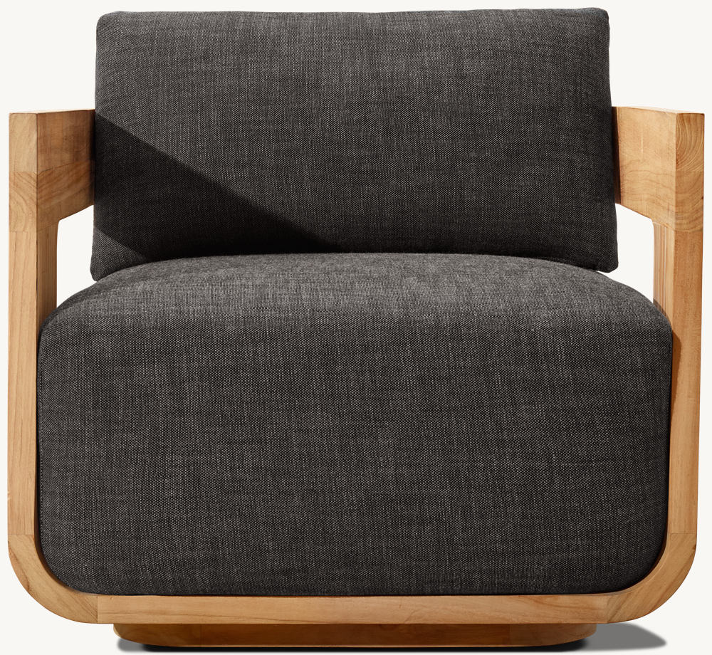 Einzelstuhl für den Außenbereich aus natürlichem Teakholz