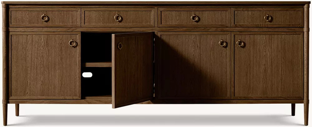 Retro-Sideboard mit Soft-Close-Aufbewahrung aus Eichenholz
