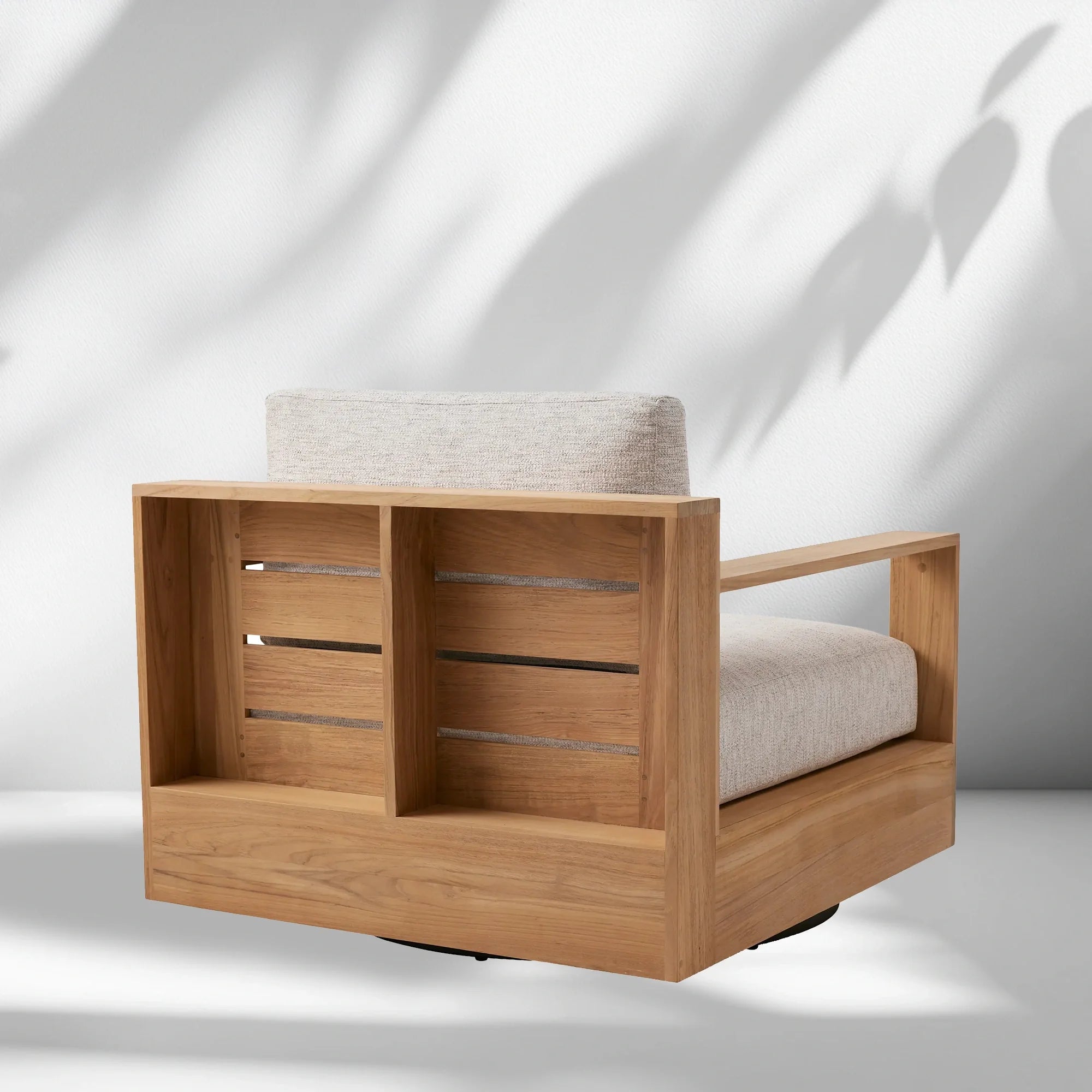 Outdoor-Drehstuhl aus Teakholz