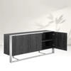 Modernes Metall mit massivem Holz Sideboard