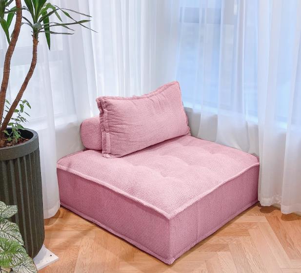 Tofuförmige faule Person Stoffsofa