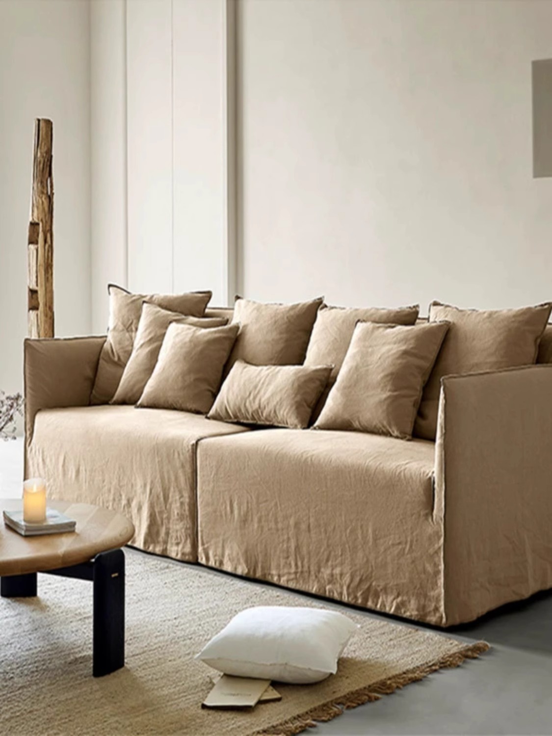 Leinenstoff im japanischen Stil einfaches Sofa