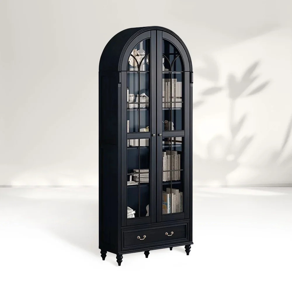 Bogen - geformtes Glas - Türbuchregal