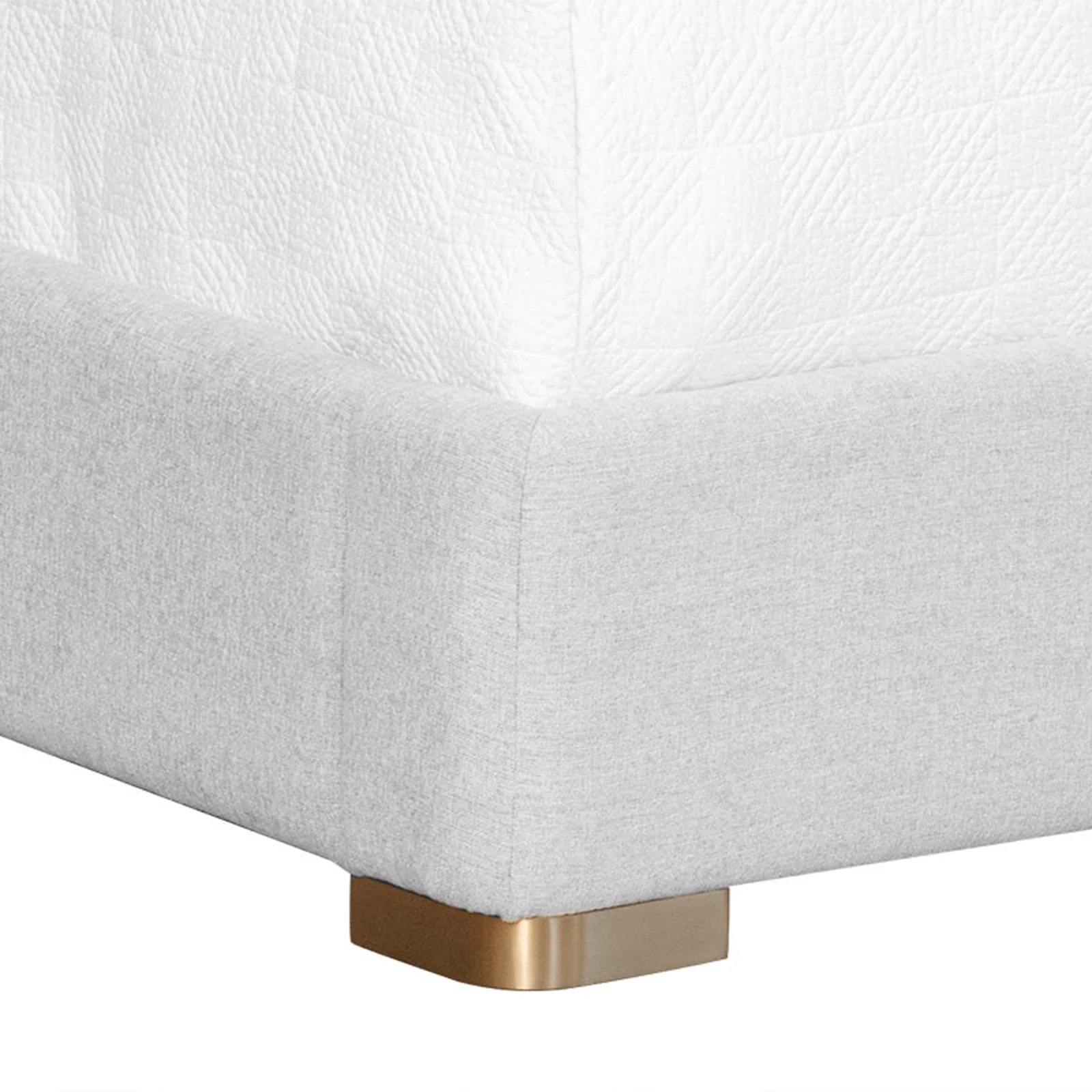 Modernes hellgraues Polsterbett