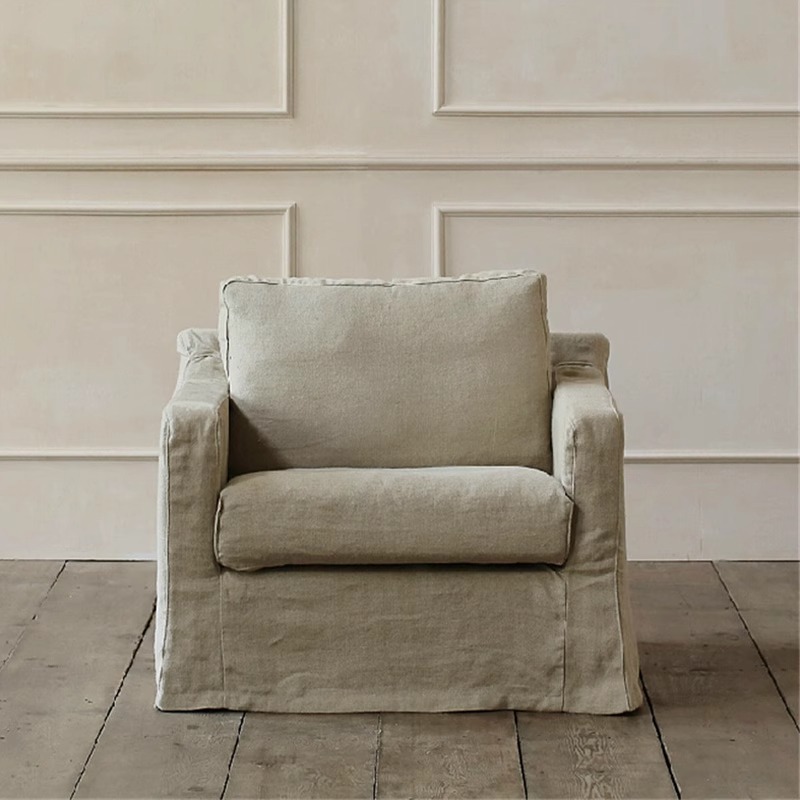 Abnehmbar und waschbarer Vintage -Stoffsofa