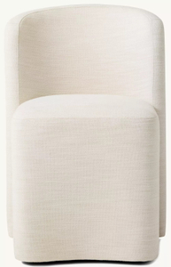 Moderner Stoff minimalistischer Sessel aus massivem Holz zum Essen