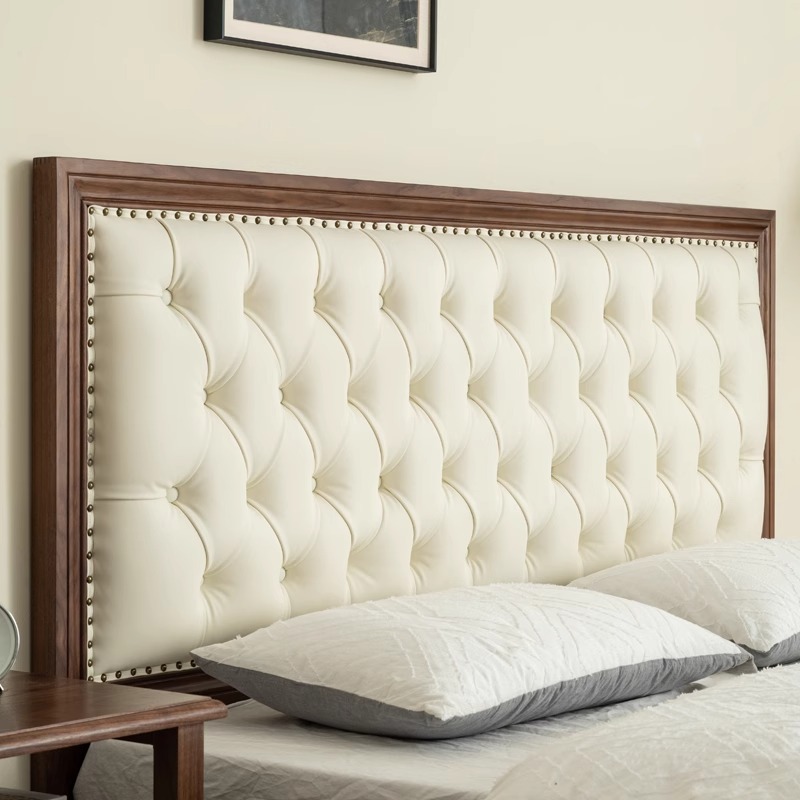 High-End-Schlafzimmer Walnussholz Doppelbett