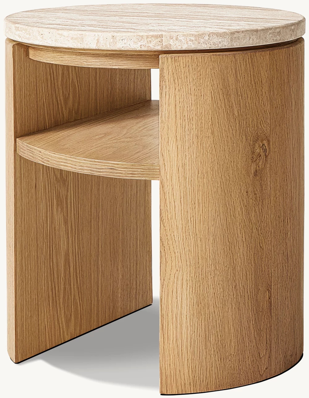 Maser Holz runder Beistelltisch