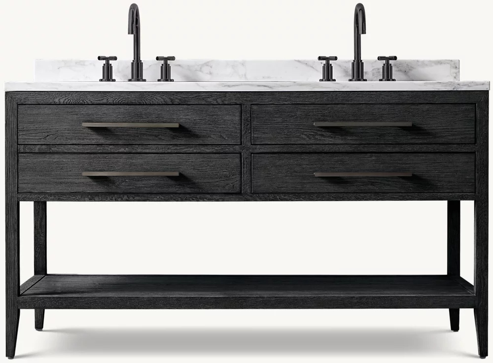 Französischer zeitgenössischer Doppelwaschständer