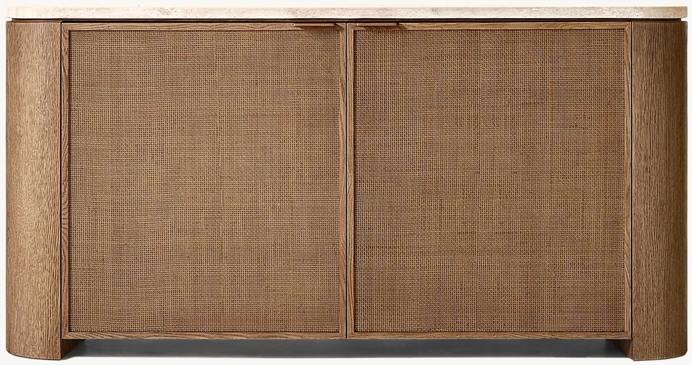 2-Türer-Sideboard gewebte Panel 