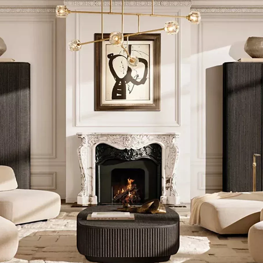 Holzzauber Erneuerung: Die räumliche ästhetische Dekodierung des leichten beige vertikalen Muster -Kaffeetischs