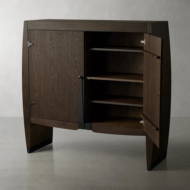 Künstlerische Eiche - Beenden Akzentschrank mit gewölktem Design beenden