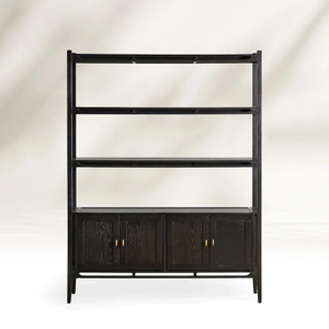 Zeitgenössischer - Minimalistische schwarze Speicherregale