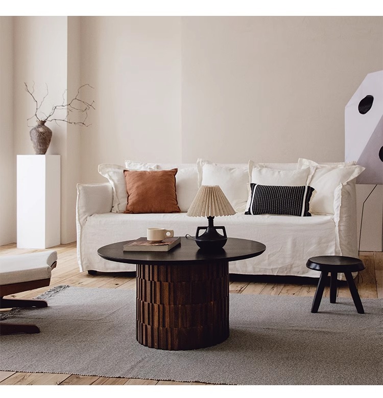 Creme - Stil Wohnzimmer Lounge Sofa