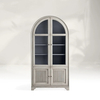 Weiße Eiche Serenity Arc Glass Cabinet