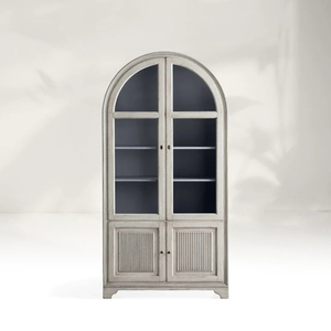 Weiße Eiche Serenity Arc Glass Cabinet