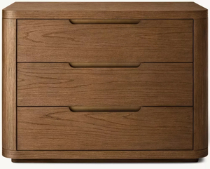 Massivholz abgerundetem Nachttisch