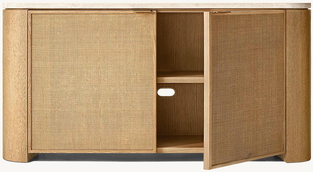 2-Türer-Sideboard gewebte Panel 