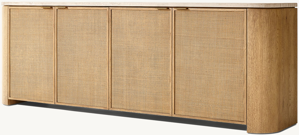 4-Türer-Sideboard gewebte Panel
