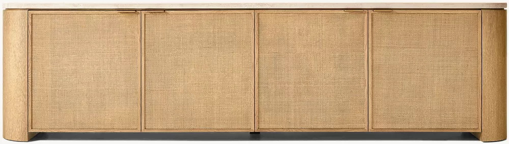 Gewebte 4-Türer-Medienkonsole