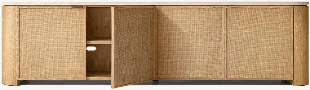 Gewebte 4-Türer-Medienkonsole