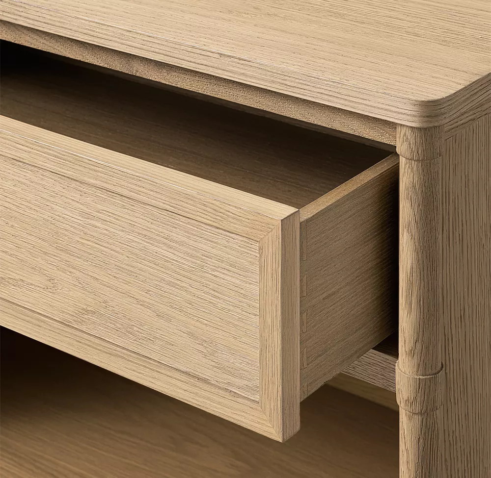 Nachttisch mit einer Schublade und offenem Regal