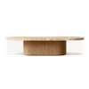 Couchtisch mit Sockel aus Natursteinholz, kostenloser Versand
